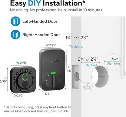 ULTRALOQ Bolt SE Smart Lock, Built-in Wi-Fi, Matter Over Thread, Works - Image 9