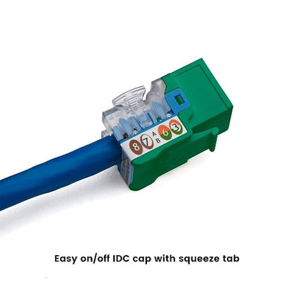 trueCABLE Cat6 Keystone Jack, Unshielded, 90 Degree Punch-Down, PoE++ 100W - Image 5