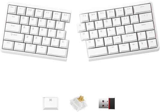 Lite: Wireless Ergonomic Split Mechanical Keyboard Hot Swappable, Compact 60% by NocFree