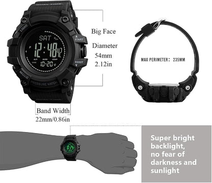 Watch Compass, Altimeter Barometer Thermometer Temperature, Military Army - Image 6