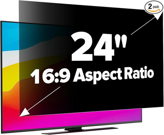 [2-Pack HD Computer Privacy Screen 24 inch, Upgraded Monitor Privacy Screen by HOME