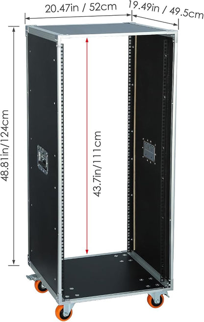 AV Gear Rack 24U Home Audio & Video Stage Stereo Equipment Storage Cabinet - Image 9