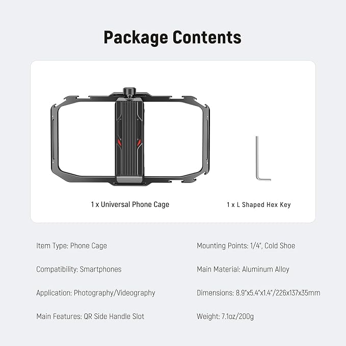NEEWER Universal Phone Cage, Smartphone Video Rig - Image 7