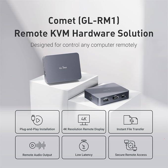 GL.iNet Comet Remote KVM Over Internet, 4K@30Hz Tailscale Support, Remote - Image 2