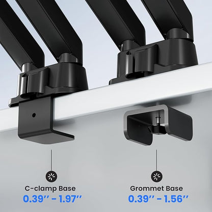 EVEO Premium Dual Monitor Mount 14"-32” Dual Monitor Arm VESA Bracket - Image 5