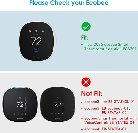 CaseBot Wall Plate for New 2025 ecobee Smart Thermostat Essential Thermostat - Image 2