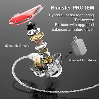 BASN in-Ear Monitors, Bmaster Triple Driver HiFi Stereo Noise-Isolating - Image 2