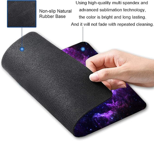 Mouse Pad, Galaxy Mouse Pad, Cute Square Waterproof Mouse Mat Non-Slip Rubber - Image 2