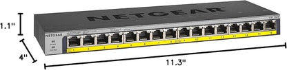 NETGEAR 16-Port Gigabit Ethernet Unmanaged PoE Switch - - Image 10