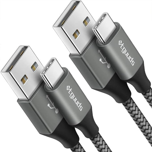 Long USB C Cable, etguuds Fast Charging USB A to Type C Charger Cable Braided by etguuds