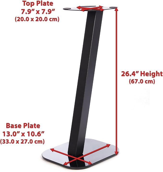 EXIMUS One Pair Fixed Height Universal Speaker Floor Stands - Image 5