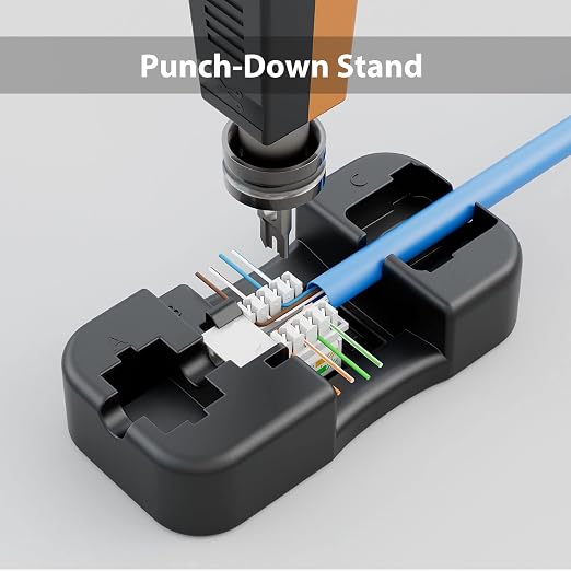 iwillink 10Gbps Cat6 Keystone Jack and Punch-Down Stand, RJ45 Ethernet Keystone - Image 2