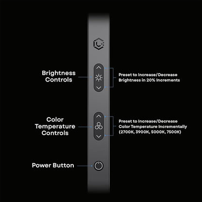 LUME CUBE Edge Light 2.0 LED Black Desk Lamp | Dimmable Home Office Desk Light - Image 6