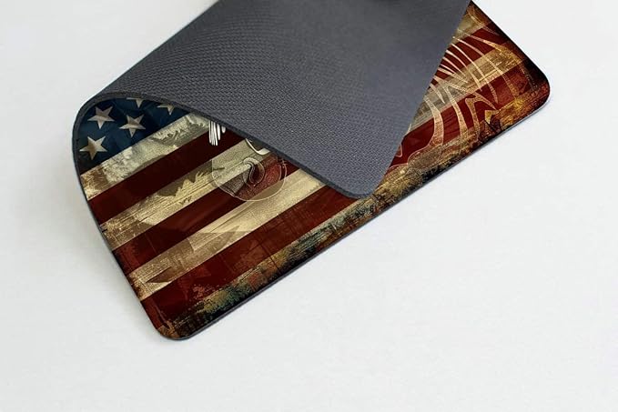 Square Mouse Pad Black and White Zebra and National Flag-1, Gaming Mouse Pads - Image 4