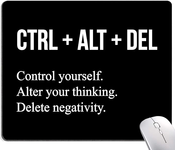 Motivational Mouse Pad, Square Mouse Mat Waterproof Mousepad Non-Slip Rubber by SANWUMIAN
