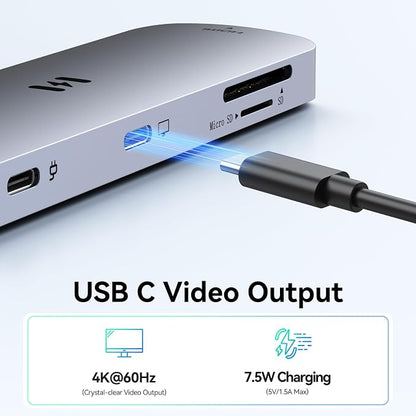 USB C Hub HDMI Adapter for MacBook Pro/Air, 8 in 1 USB C Video Hub - Image 2