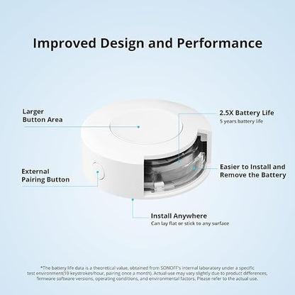 SONOFF Zigbee Switch, SNZB-01P Wireless Push Button, Supports to Create Smart - Image 4