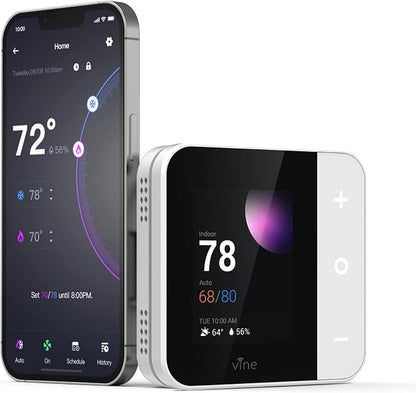 Vine Thermostat for Home with Touchscreen Color Display, WiFi Smart Thermostat - Image 9