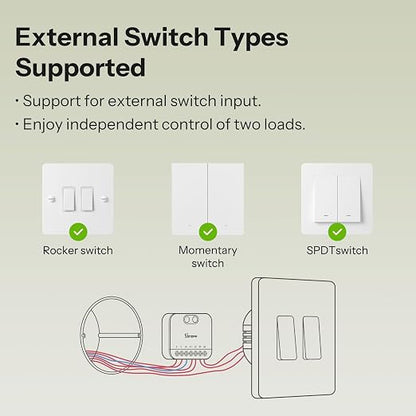 SONOFF MINI Duo 2-Channel Zigbee Smart Switch, Zigbee 3.0, 16A Total Load - Image 4