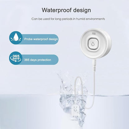 Wi-Fi Water Leak Detector, 100dB Adjustable Audio Alarm Sensor, Sensitive Leak - Image 6