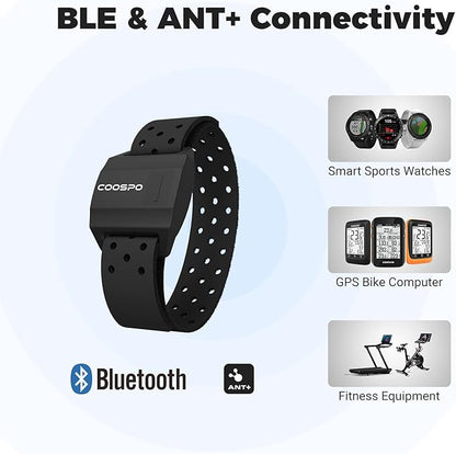 COOSPO Armband Heart Rate Monitor, Rechargeable Dual Band IP67 HRM, Compatible - Image 5