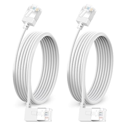 Ultra Thin Cat 6A Ethernet Cable 90° Degree Right Angled 3.3 Feet 2Pack by DUTEVOLNS