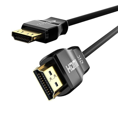 UL Certified CL3 Rated Fiber Optic HDMl Cable 25FT, 48Gbps Ultra Small by HUAHAM