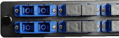 RiteAV LGX Footprint Fiber Optic Cable SC Adapter Patch Panel 6 Ports Loaded - Image 4