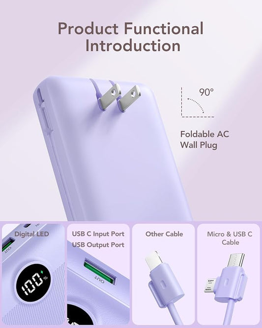 VRURC Portable Charger 20000mAh, Fast Charging Power Bank USB C, 4 Output 2 - Image 2
