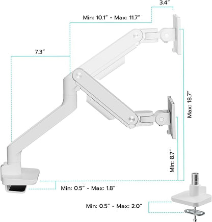 ARES WING Ultrawide Monitor Arm White - Image 8