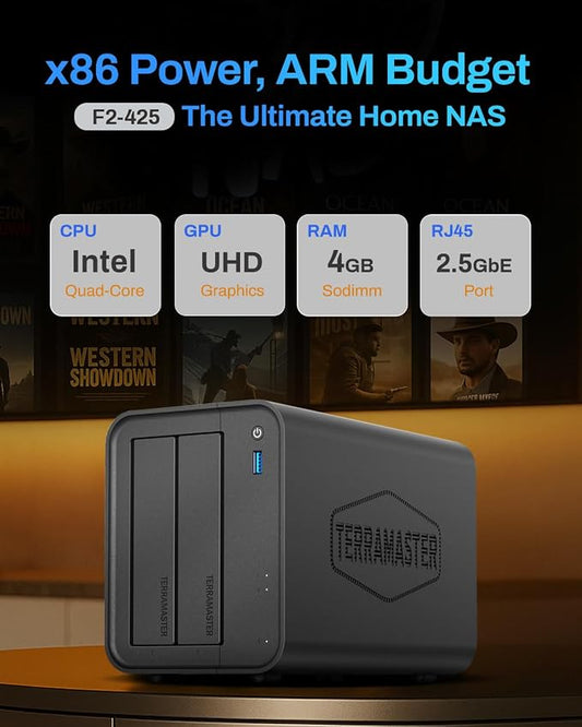 TERRAMASTER F2-425 2-Bay NAS Storage - Image 2