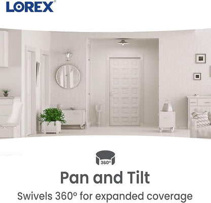 Lorex Pan & Tilt Indoor Wi-Fi Security Camera | 360° Pan & Tilt | Person - Image 3
