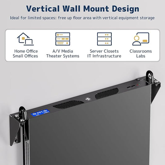 1U Vertical Wall-Mount Rack - Image 2