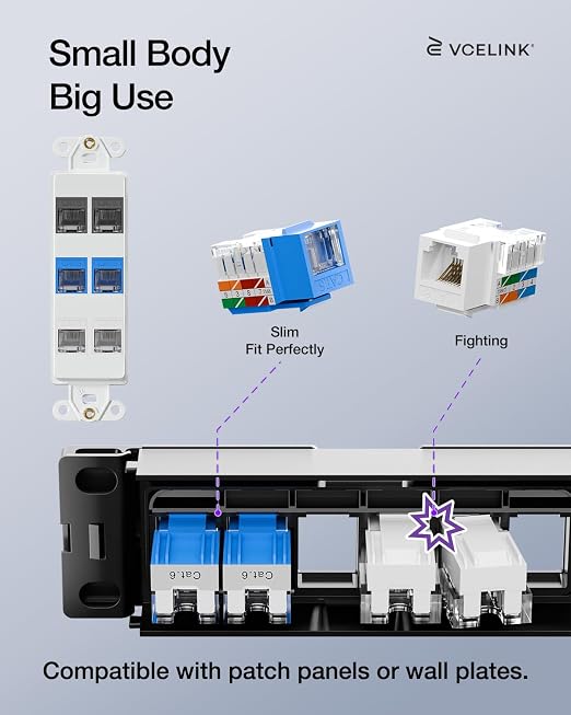 VCELINK RJ45 Cat6 Keystone Jacks - Image 3