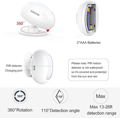 Wireless Motion Sensor Door Chime: Business Entry Doorbell Indoor Motion - Image 3
