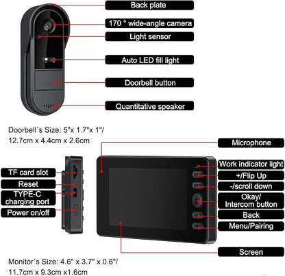 TKMARS Doorbell Camera No Subscription Wireless Video Doorbell, Two-Way Intercom - Image 8
