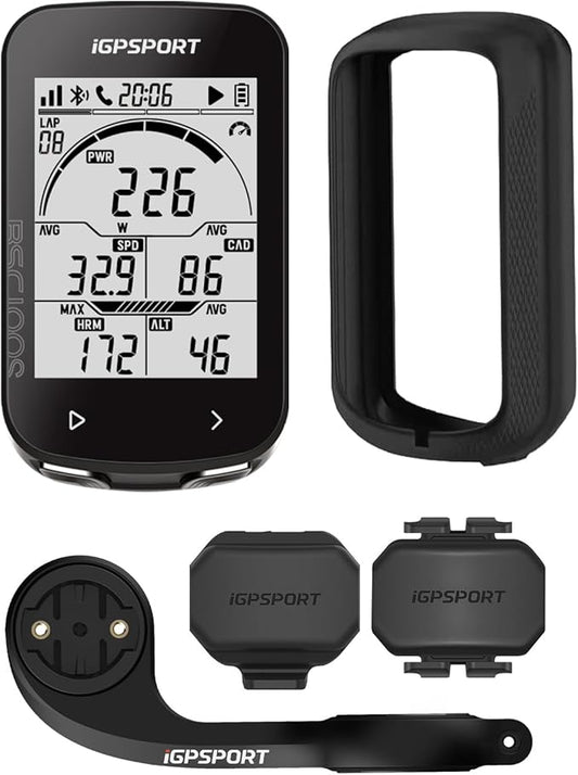iGPSPORT BSC100S GPS Bike Computer Wireless, 2.6'' LCD Display 40H Rechargeable by iGPSPORT