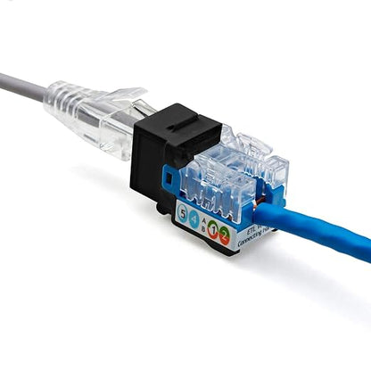 trueCABLE Cat5e Keystone Jack, Unshielded, 90 Degree Punch-Down, PoE++ 100W - Image 7