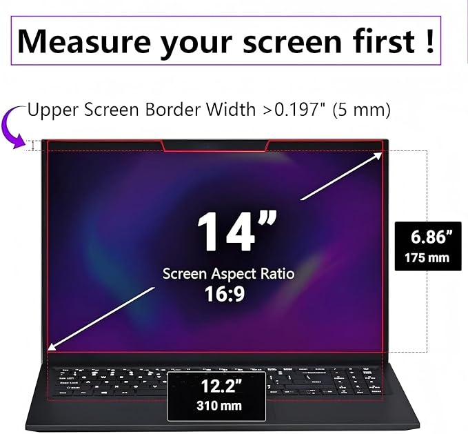 14-inch magnetic privacy screen, suitable - Image 2