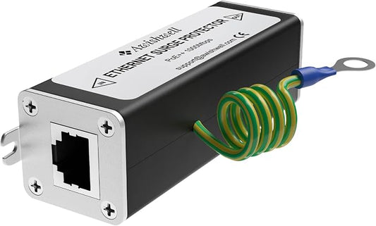 Ethernet Surge Protector Gigabit, 20KA PoE++ Ethernet Lightning Arrestor by Awishwell