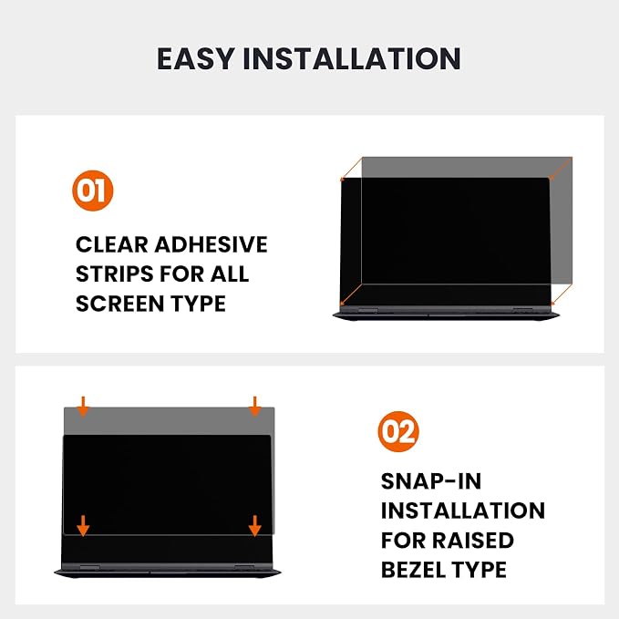 HD Laptop Privacy Screen 15.6 inch, Upgraded Laptop Privacy Screen - Image 7