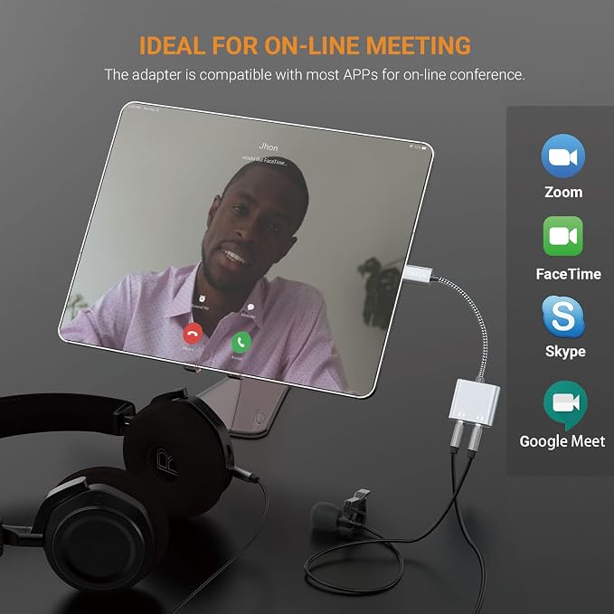 Cubilux USB C Dual Headphones Splitter, Type C to Double 3.5mm Audio Splitter - Image 4