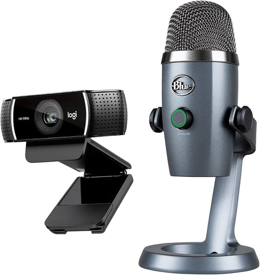 Logitech C922x Pro Webcam + Blue Yeti Nano by Logitech