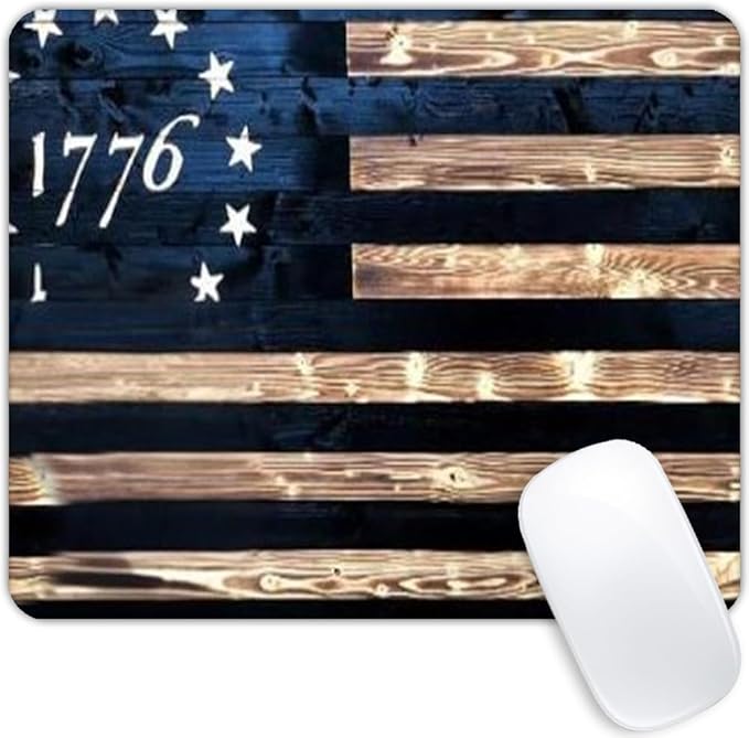 1776 Vintage American Flag Mouse pad Customized Mousepad Non-Slip Rubber Base by Goodsprout