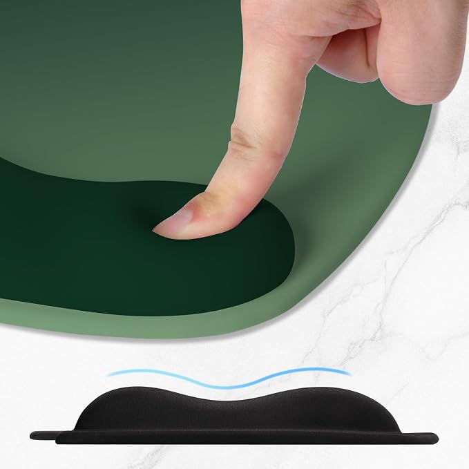 ITNRSIIET Ergonomic Mouse Pad, Cushioned Gel Wrist Rest, Non-Slip Base - Image 4
