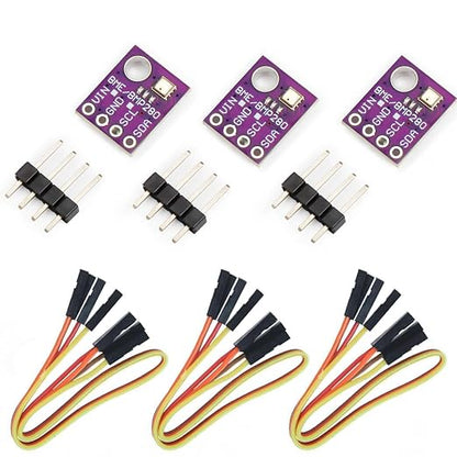 BME280 Sensor Module with Jumper Wires, 3-in-1 Temperature Humidity Barometric by HJHYUL