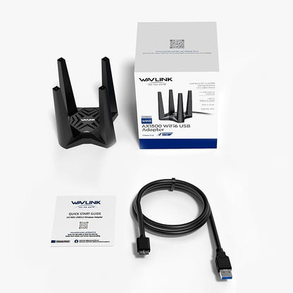 USB WiFi Adapter for Desktop PC, WAVLINK AX1800 WiFi 6 Adapter, Dual Band - Image 9