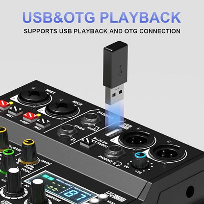 mw-4 black 4Channel Audio Mixer - Image 7
