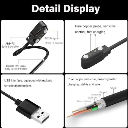 Smart Watch Charger, Da Fit, Gloryfit Magnetic Charging Cable, - Image 5
