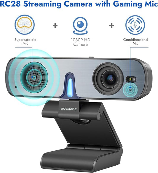 ROCWARE RC28 1080P 60FPS Webcam - Image 2